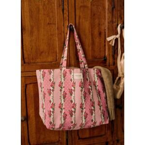 S�zane 'Flower' Pink Canvas Tote Bag